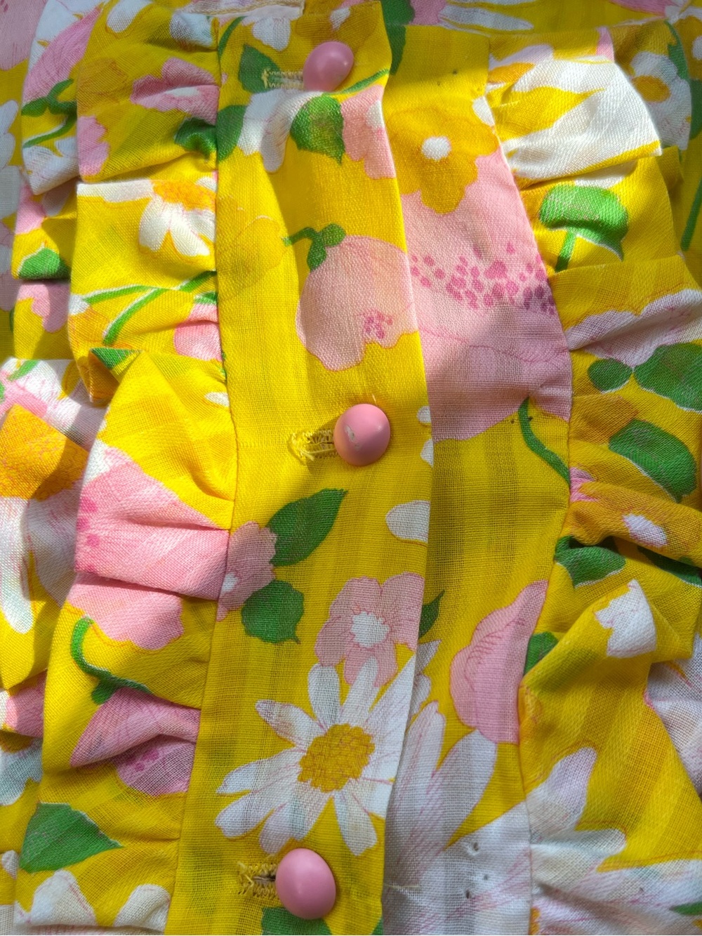 Vintage Sandcastle Floral Button Down Blouse View 5